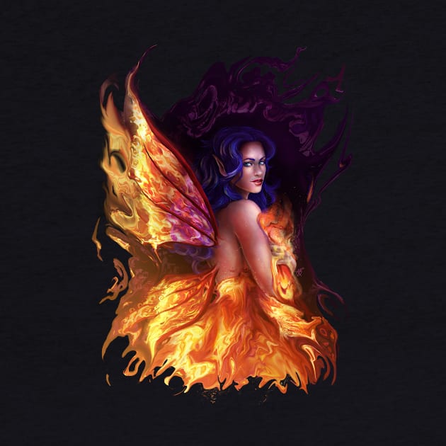 Fire Fae by Art of Ariel Burgess